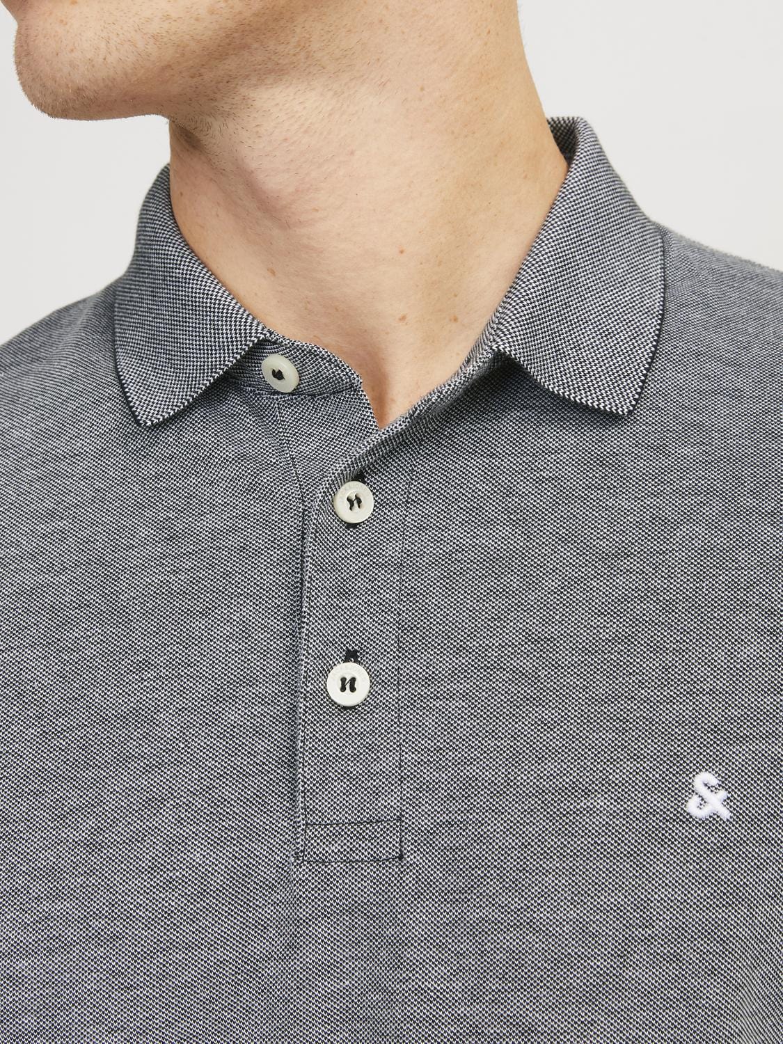 Polo punto gris - JJEPAULOS POLO SS NOOS